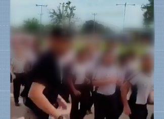 Estudantes de colégio militar cantam palavras de ódio durante marcha guiada por PM: ‘Se eu não te matar, vou te prender’