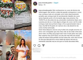 Marido posta homenagem e se despede da esposa e filho que morreram após parto: ‘Minha eterna esposa’