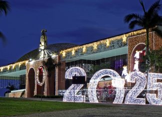 Luzes, apresentações e Vila do Noel: decoração da de Natal da Praça dos Girassóis é inaugurada