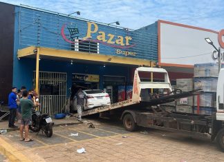Motorista invade distribuidora de bebidas e deixa pelo menos duas pessoas feridas