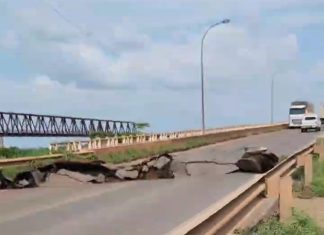 Vereador flagra momento em que asfalto racha e ponte desaba entre o Tocantins e o Maranhão; VÍDEO