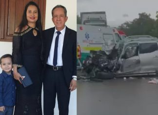 ‘Exemplo de pessoa’, diz filha após pai, madrasta e irmão morrerem em acidente entre caminhonete e caminhão na BR-153
