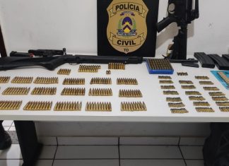 Fuzil, carabina e munições são apreendidos em operação contra investigados por estupro, sequestro e cárcere privado