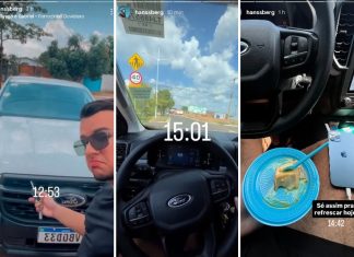 Superintendente pede exoneração de cargo após filho publicar vídeos dirigindo caminhonete do governo em alta velocidade