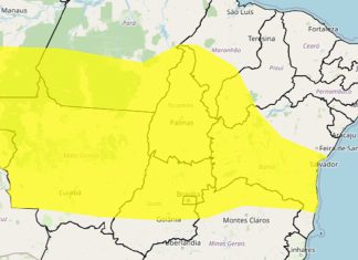 Tempestade e até granizo: alertas do Inmet cobrem todo o Tocantins