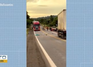 Motociclista morre após se envover em acidente com caminhonete na BR-153 no Tocantins