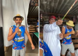 Com a presença de Henrique, da dupla com Juliano, ‘Sheik’ e influenciadores, Evoney Fernandes inaugura bar fictício no TO; vídeo