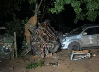 Vídeo mostra homem tentando correr antes de ser atingido por caminhonete e morrer na serra de Taquaruçu