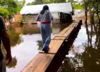 Cerca de 30 famílias indígenas ficam ilhadas após enchente em Lagoa da Confusão