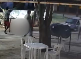 Vídeo mostra momento em que policial aposentado é morto a facadas ao tentar defender filho
