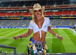 Virginia usa look de cowgirl com chapéu feito por sul-mato-grossense em jogo da Seleção Brasileira nos EUA