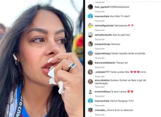 Larissa Riquelme faz live agoniada e com lágrimas nos olhos em prorrogação de Paraguai x Alemanha