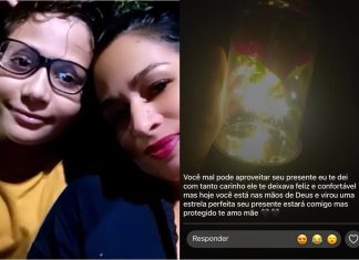 Filho de 11 anos coloca abajur em caixão durante enterro da mãe morta em acidente: ‘Tinha medo do escuro’, diz irmã