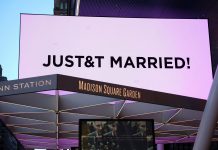 Taylor Swift e Travis Kelce se casam: Telão do Madison Square Garden anuncia união